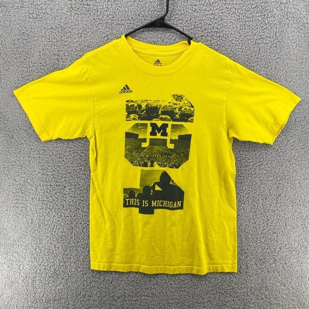 Adidas Michigan Wolverines 2013 Football Schedule Graphic T-Shirt Yellow Mens M